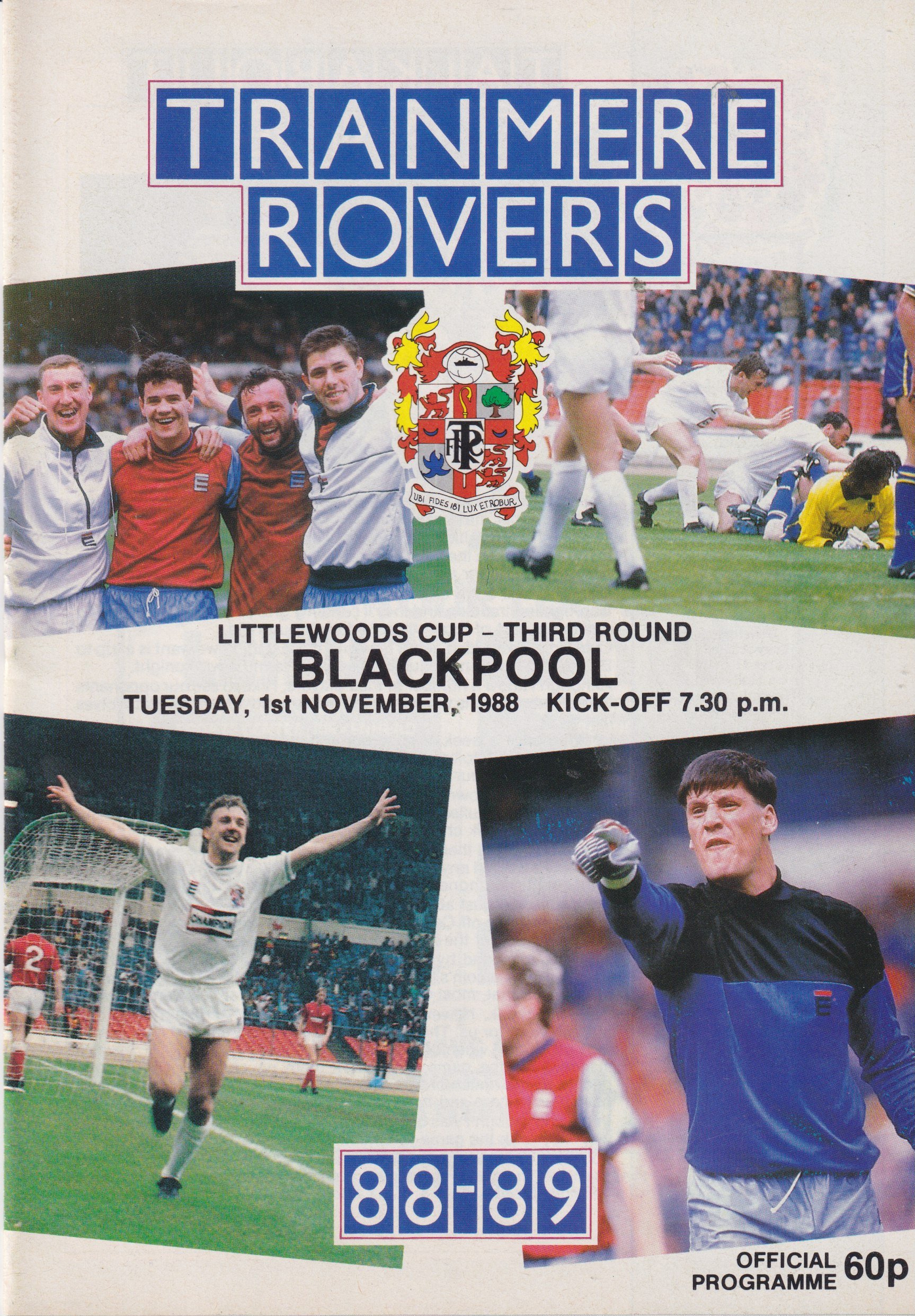 Tranmere Rovers v Blackpool match programme